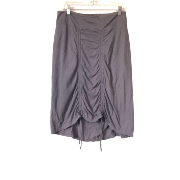 Neon Buddha front cinched tie midi skirt size Small loose fit gray - Picture 1 of 8